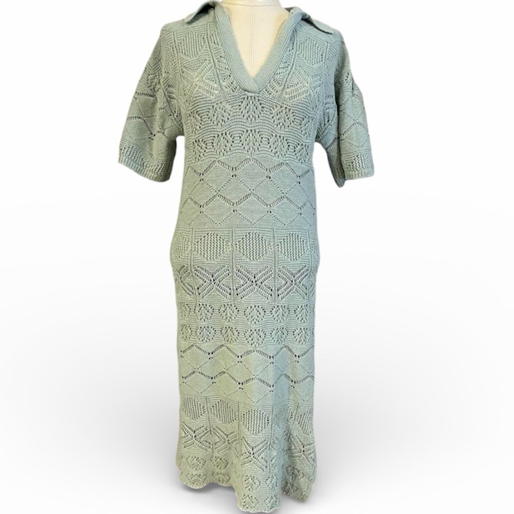 NWOT Free People Islamorada Fauxchet Sweater Maxi Dress Size Large - Picture 2 of 3